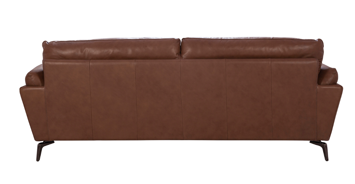 Milano Modern 2-Seater Genuine Top-Grain Leather Sofa – Sahara Tan