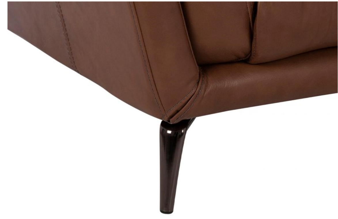 Milano Modern 2-Seater Genuine Top-Grain Leather Sofa – Sahara Tan