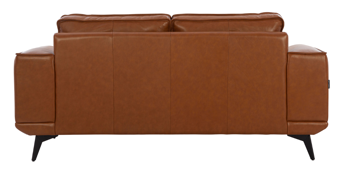 Verano 2 Seater Genuine Leather Sofa – Cognac Tan