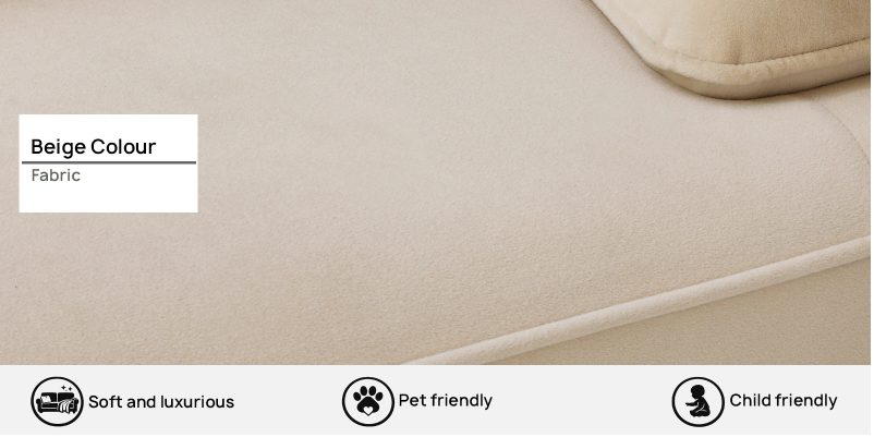 Bellano Italian-Style 2 Seater Fabric Sofa – Beige