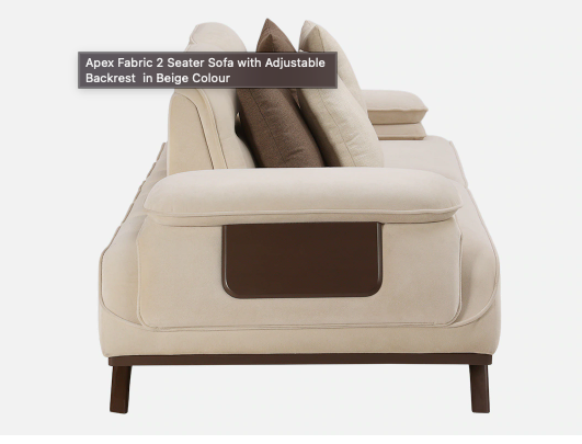 Bellano Italian-Style 2 Seater Fabric Sofa – Beige