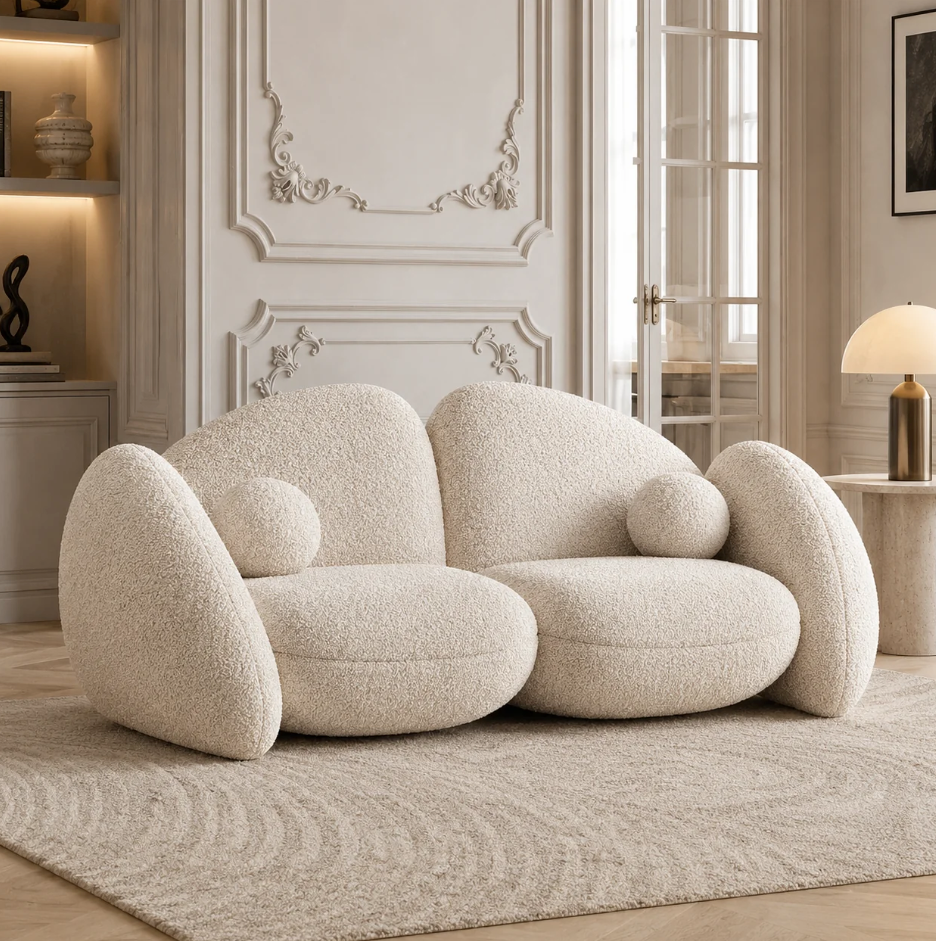 Rumi Modern Wabi Sabi Pebble Sofa