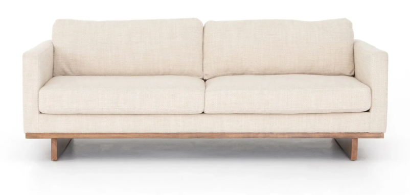Modern 2-Seater Fabric Sofa – Off-White