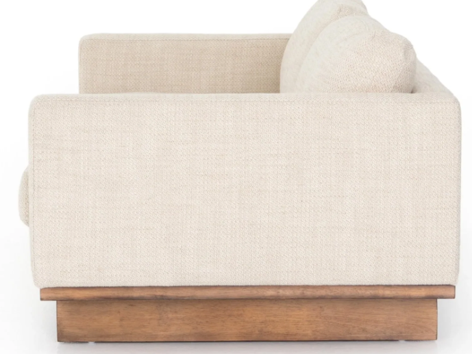 Modern 2-Seater Fabric Sofa – Off-White