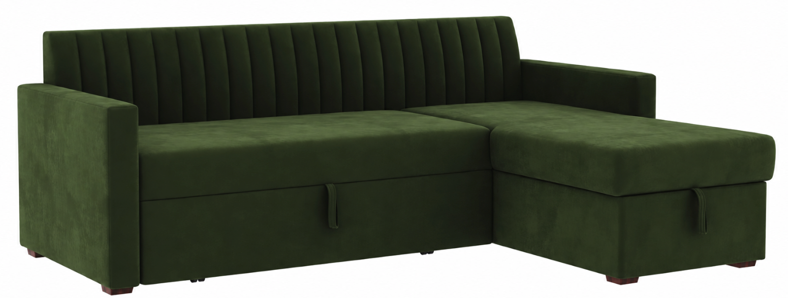 Evereto Velvet Sofa Cum Bed with Storage