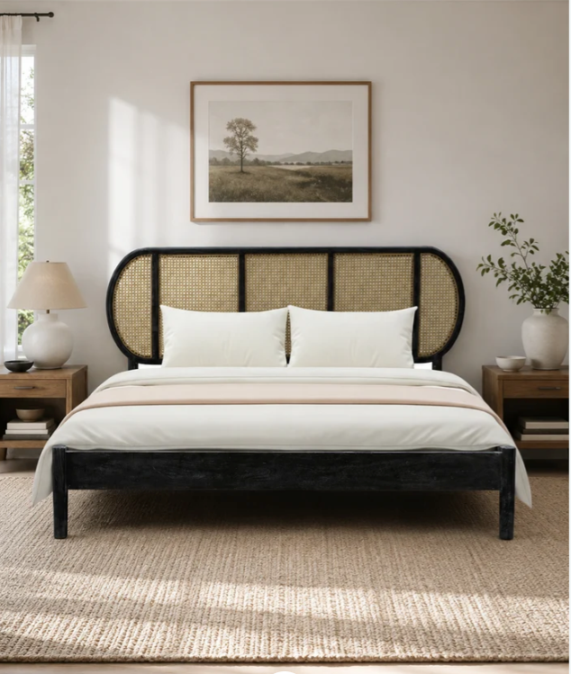 Willow Arch Rattan Platform Bed
