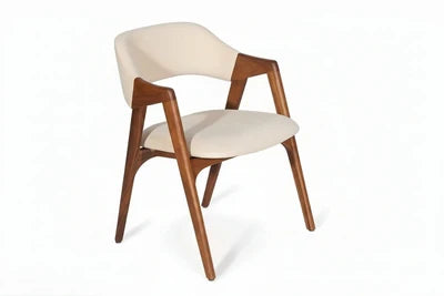 Elara Modern Curved Back Wooden Dining Chair