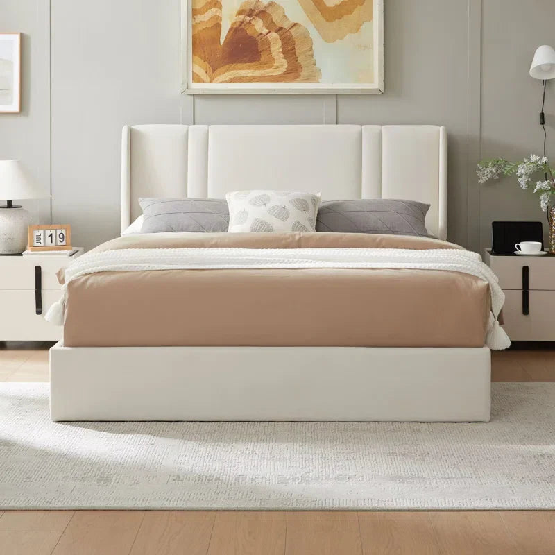 LunaSide Curve Upholstered Bed