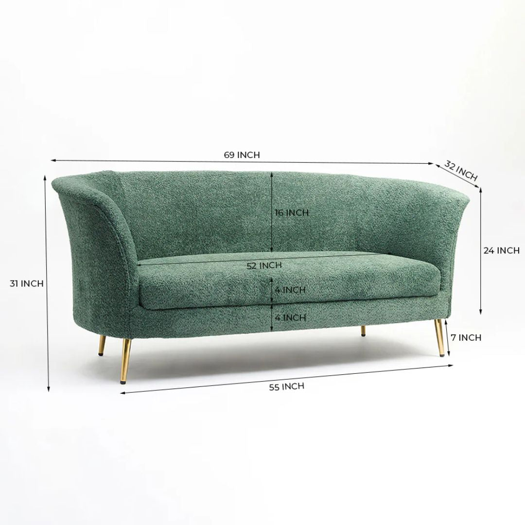 Verdant Curve Premium 2 Seater Sofa