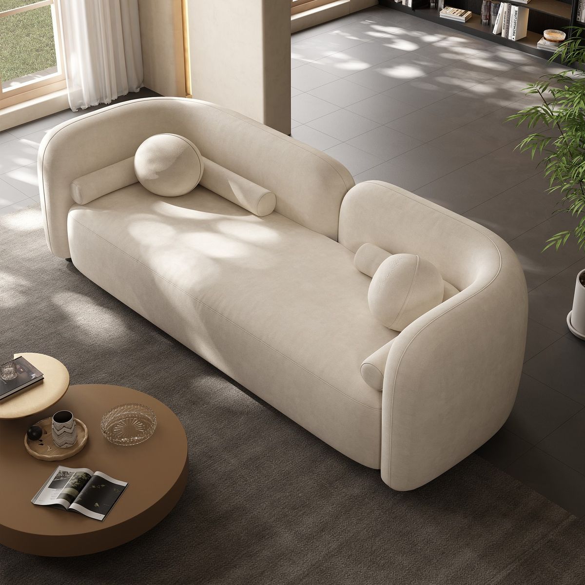Luna Curve 3-Seater Sofa