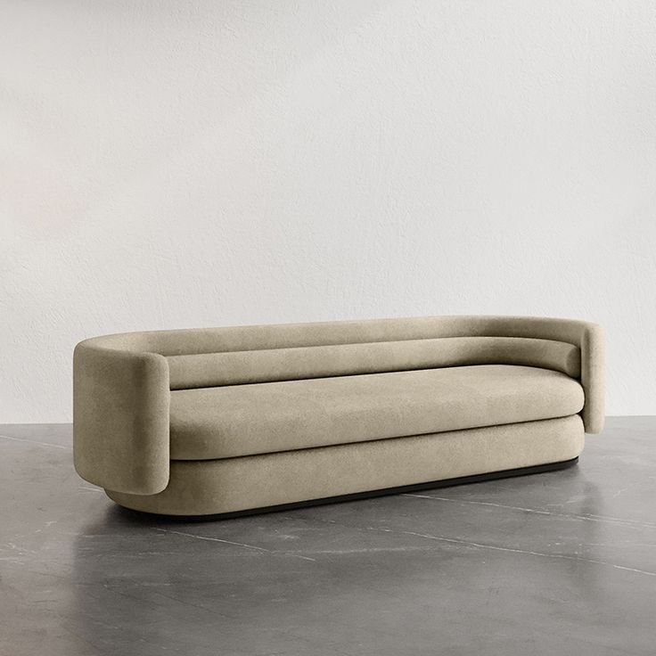 Contemporary Curved 3-Seater Sofa