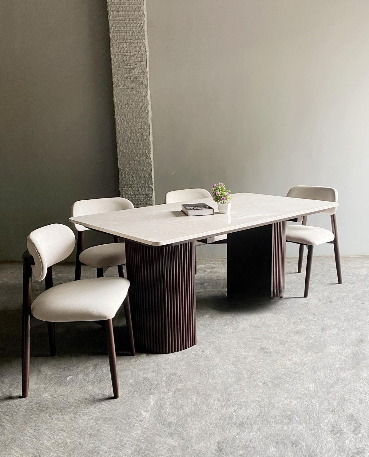 Architectural Fluted Pedestal Table