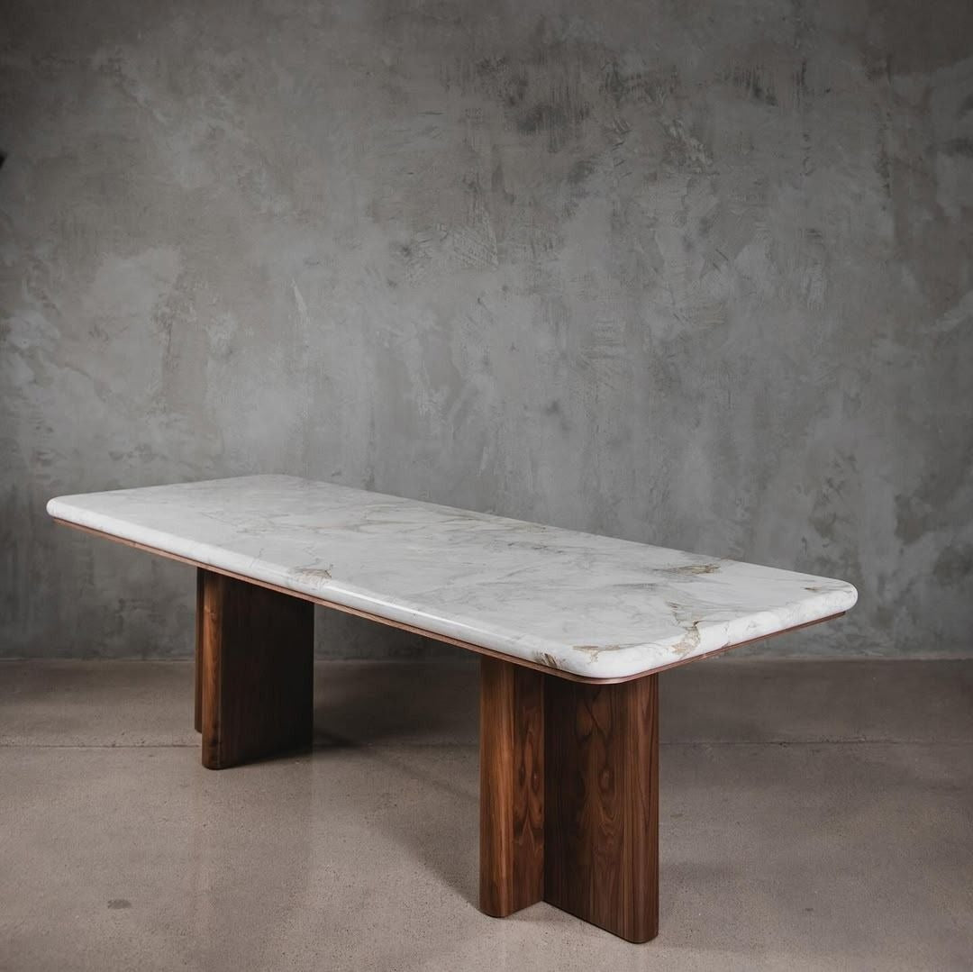 Contemporary Marble Top Dining Table