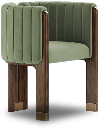 Emerald Panel Arm Dining Chair