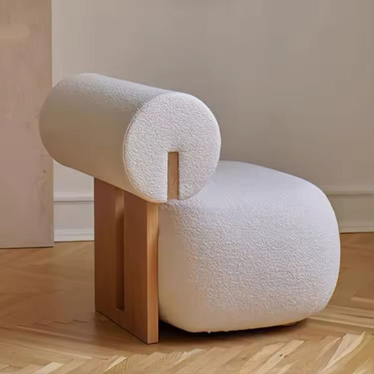 Modern Bouclé Ottoman