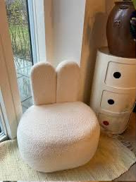 Minimalist Sculptural Cream Ottoman Stool