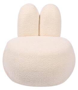 Minimalist Sculptural Cream Ottoman Stool