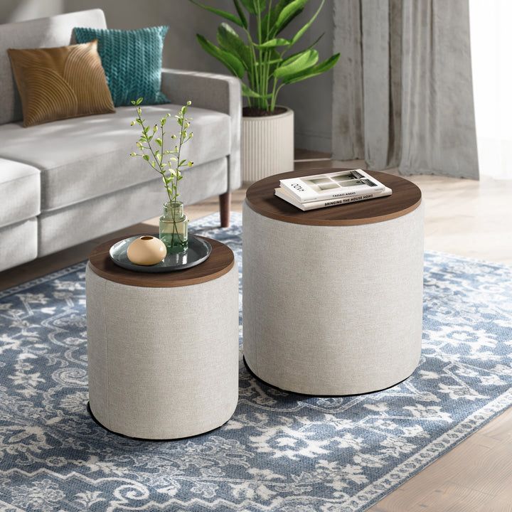 Modern Fabric Ottoman