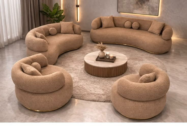 Aurelia Curved Bouclé Luxury Sofa Set