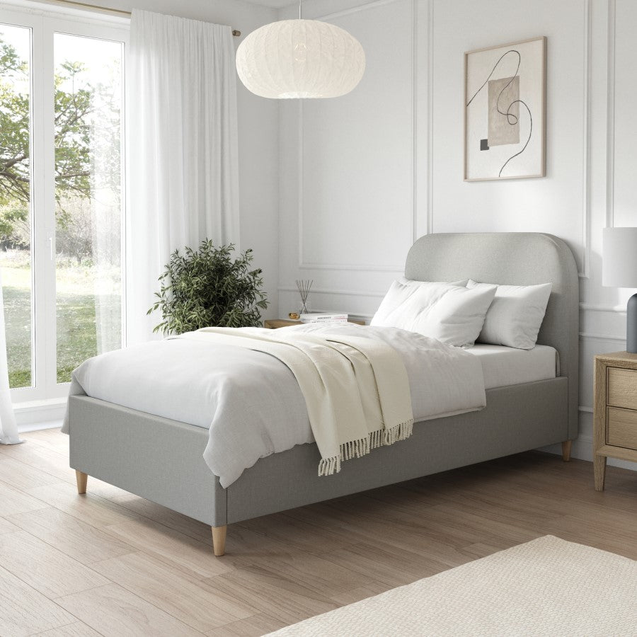 BeigeNova Single Bed Without Storage