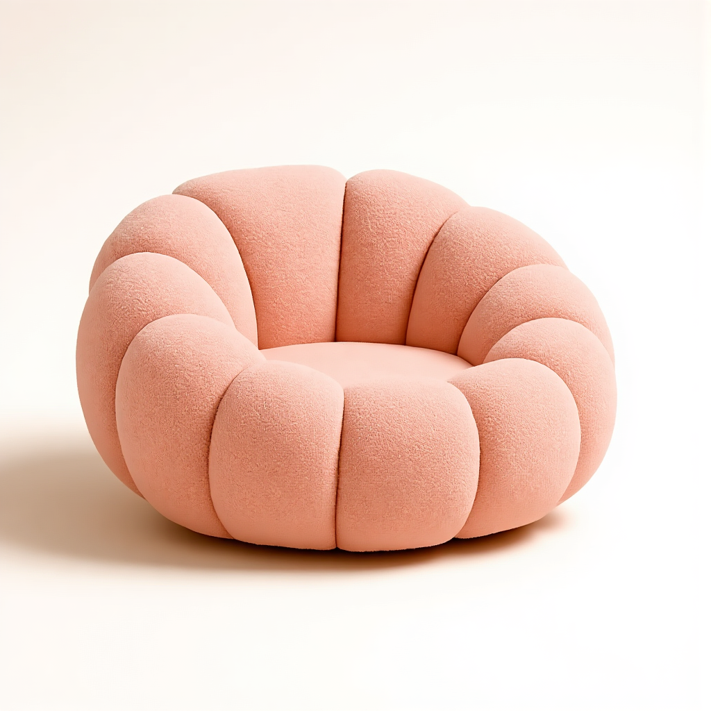 Pumpkin Bubble Accent Lounge Chair