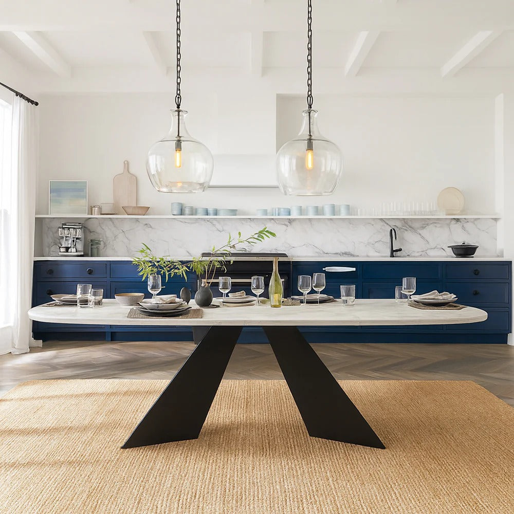 Baswada Arc Marble Dining Table