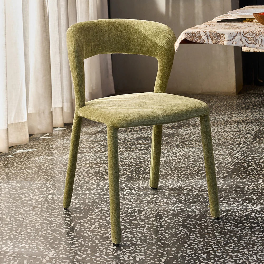 Modern Moss Upholstered Dining Chair