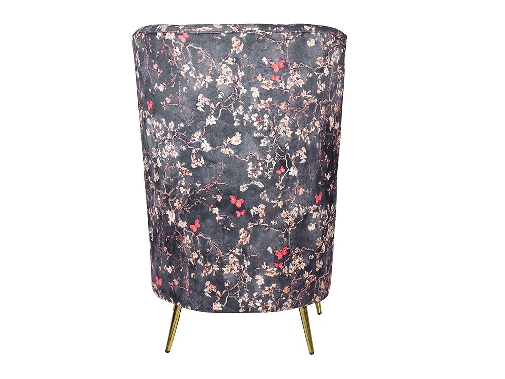 Noir Petal Wing back Chair