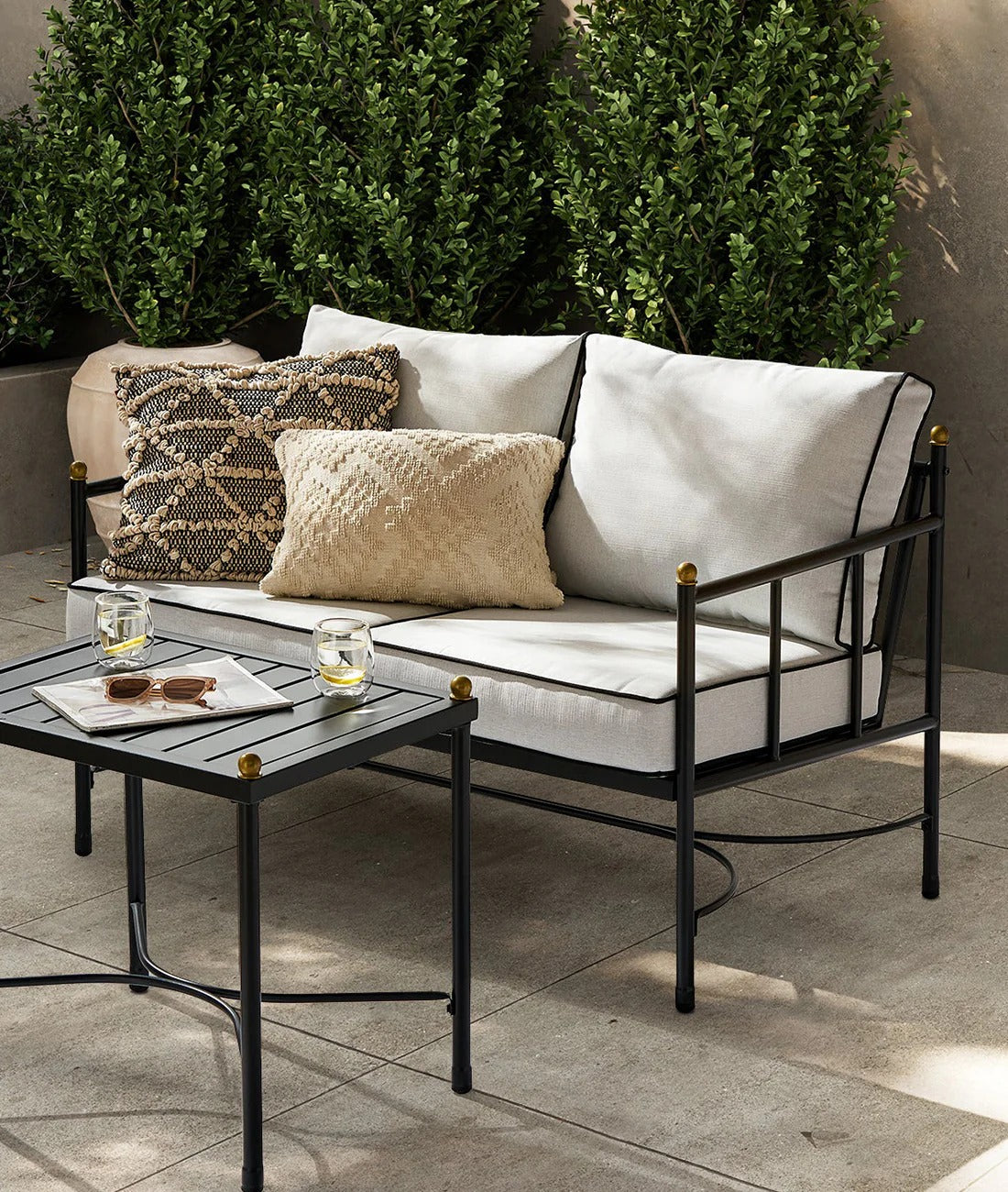 Gazebo Metal Frame Sofa 2 seater