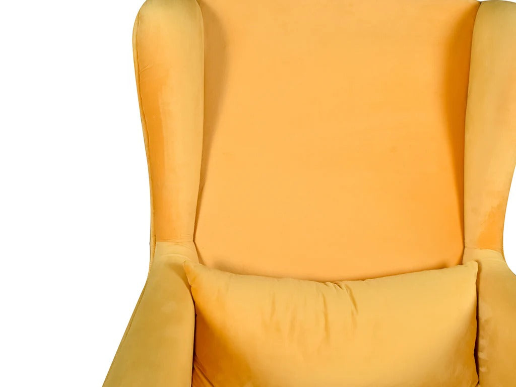 Sun Aura Velvet Wing Chair
