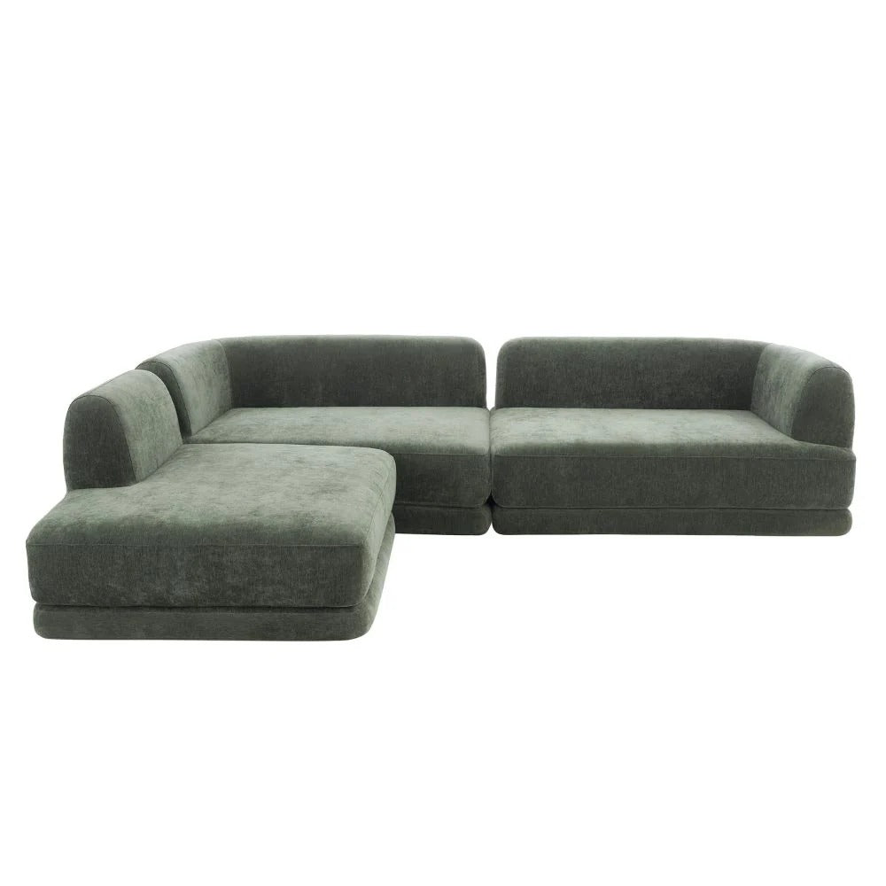 Modern Curved 7 Seater L-Shape Sectional Sofa
