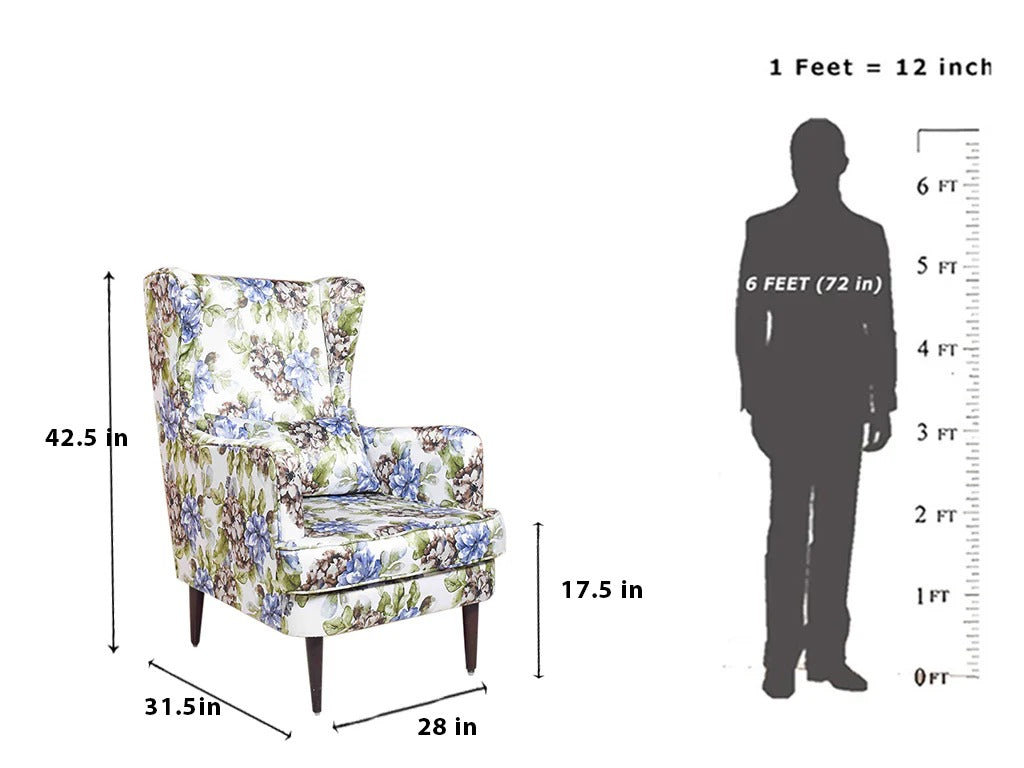 Bloom Elegance Wing Chair