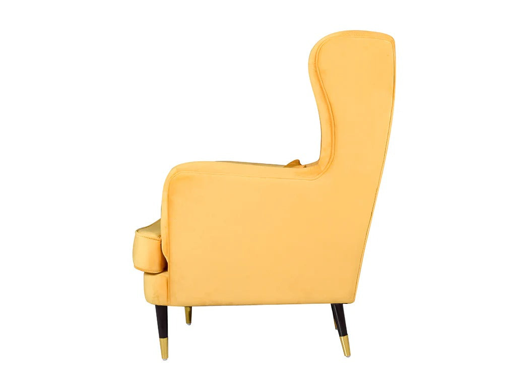 Sun Aura Velvet Wing Chair