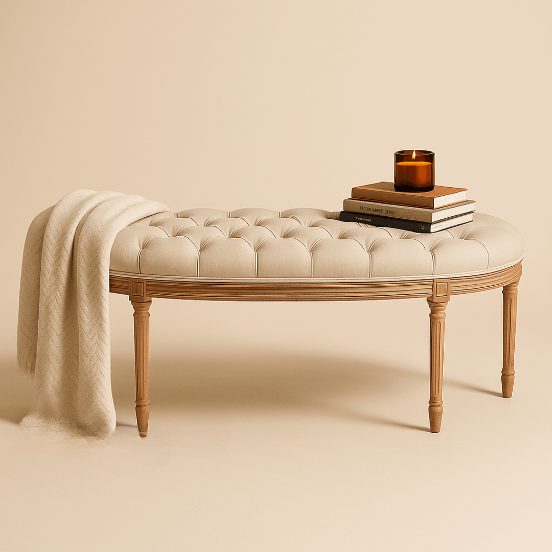 Elegant Button-Tufted Bedroom Bench
