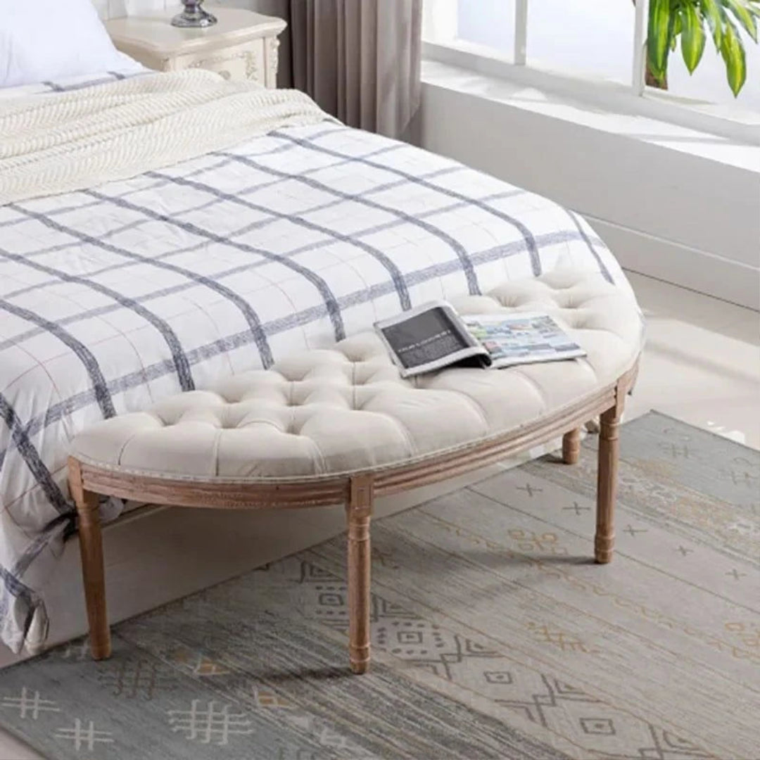 Elegant Button-Tufted Bedroom Bench