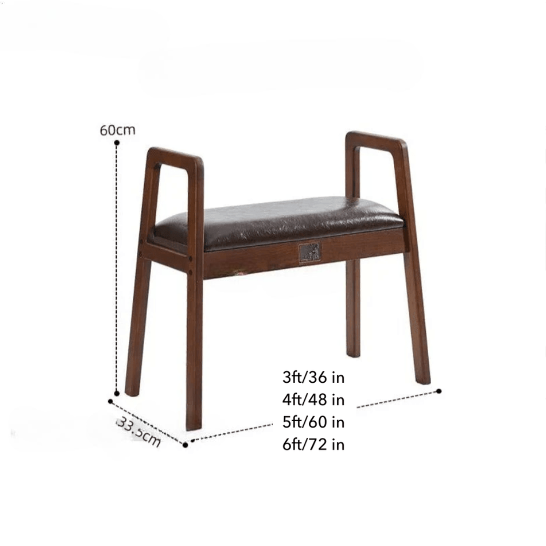 Solid Wood Upholstered Bench