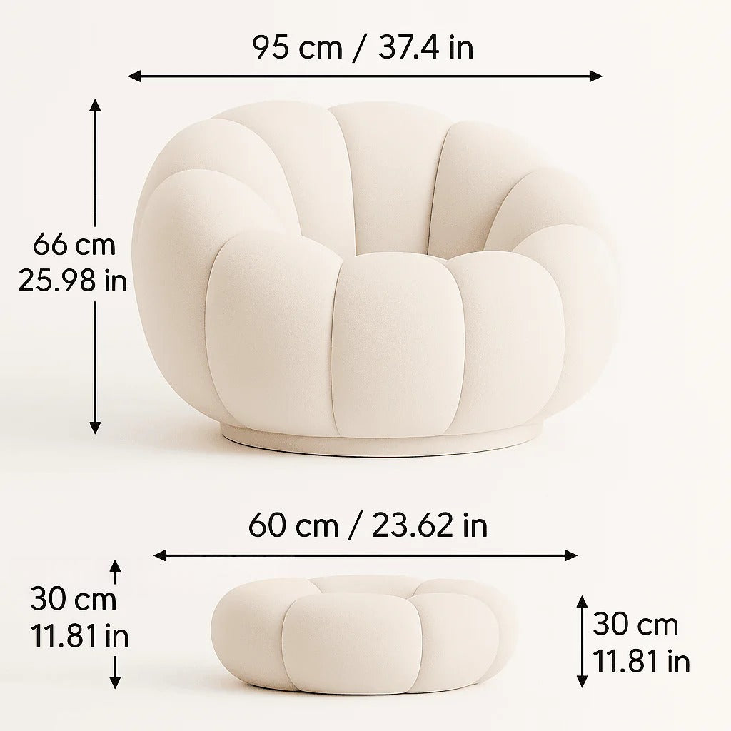Pumpkin Bubble Accent Lounge Chair