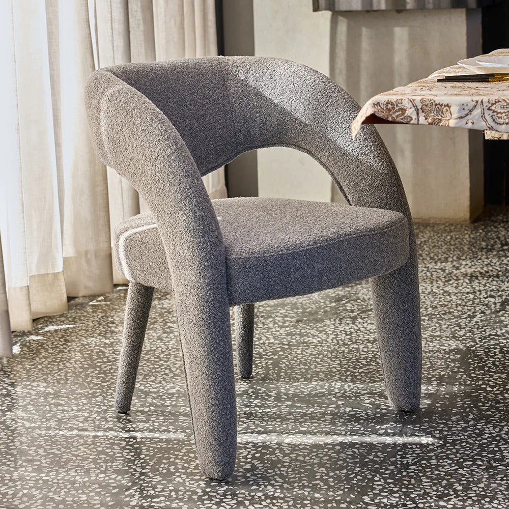 Modern Barrel-Back Upholstered Chair