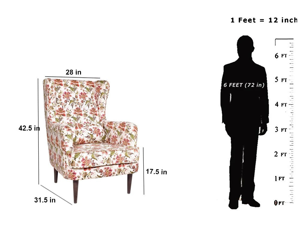 Blossom Whisper Wing Chair