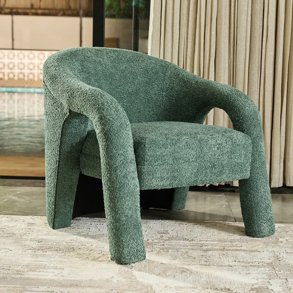 Plush Barrel Accent Chair