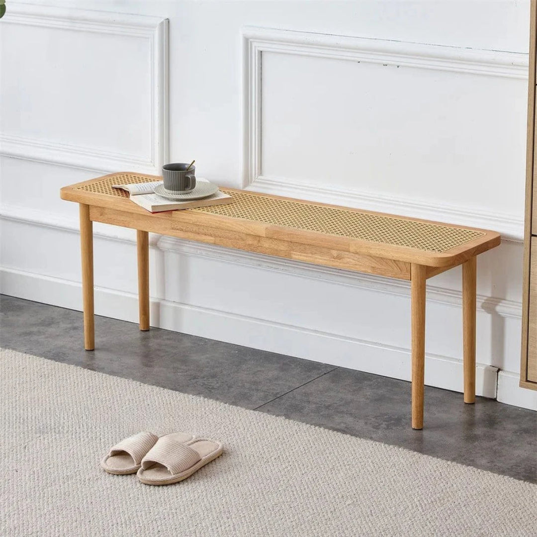 Aurelia Cane Wooden Bench
