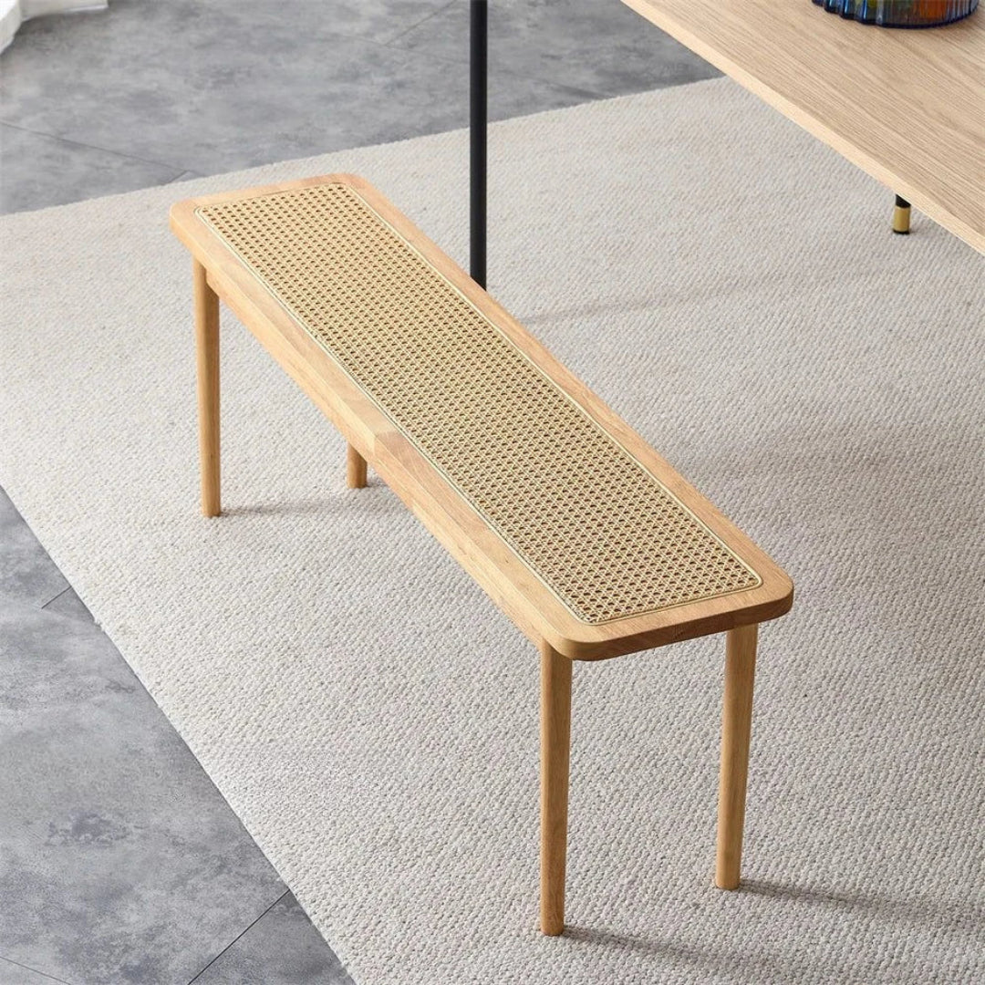 Aurelia Cane Wooden Bench