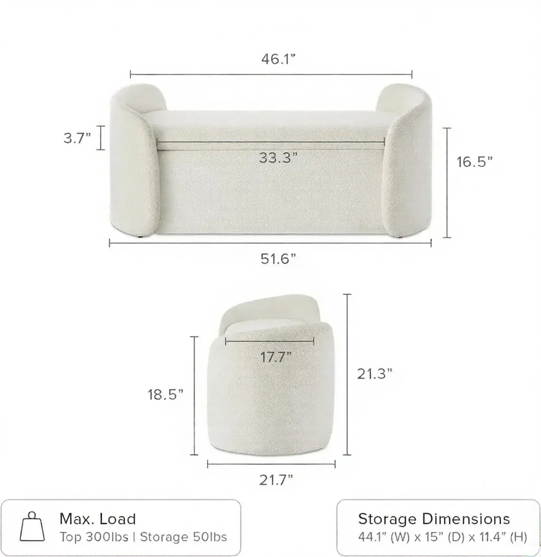 Arden Cozy Storage Ottoman