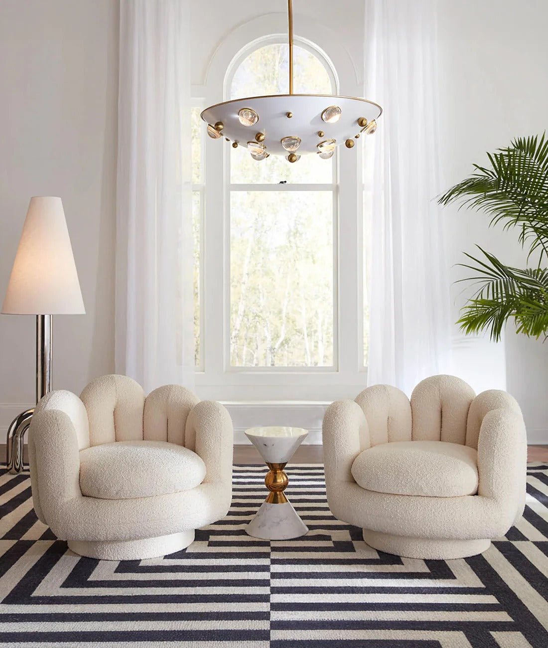 Cloud Nest Swivel  Accent Chair