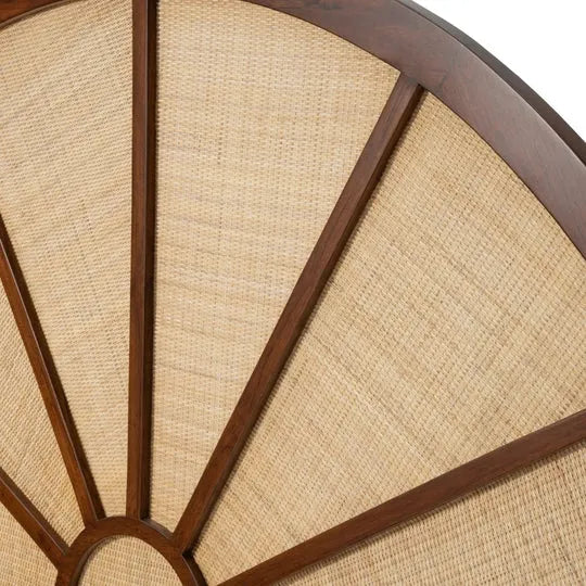 Sunburst Arc Rattan Bed