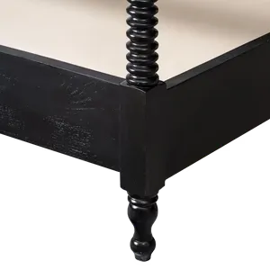 Ebony Spindle Majesty Bed