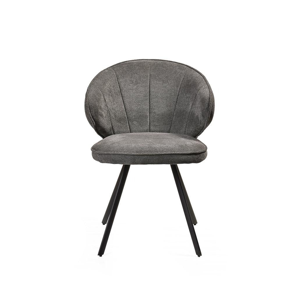 Textured Grey Upholstered Seat