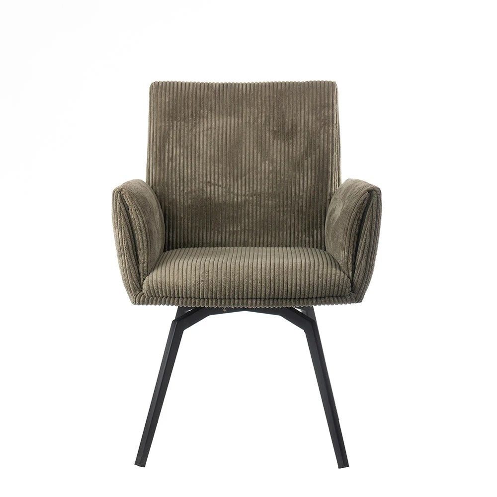 Ribbed Fabric Accent Chair