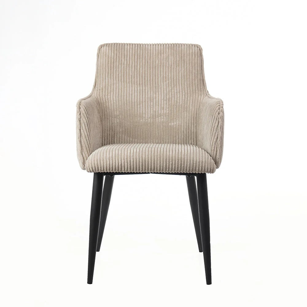 Ribbed Fabric Arm Chair