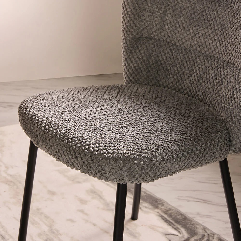 Textured Grey Dining Chair